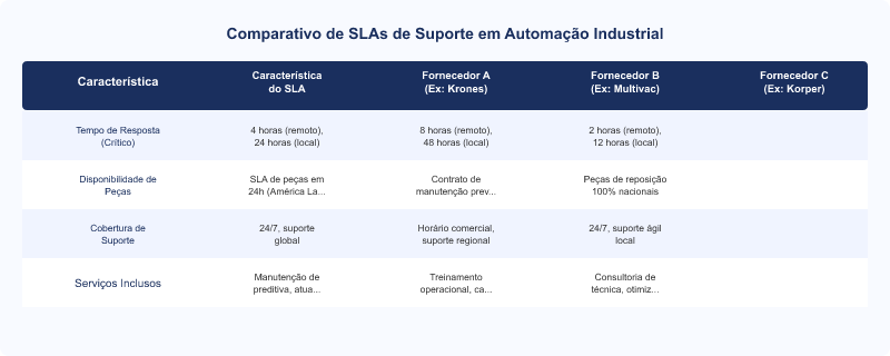 SLA de Suporte: Crucial na Escolha de Fornecedores de Automação Industrial